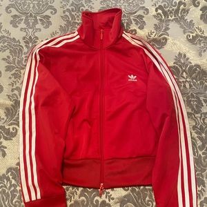 Red Adidas Zip-up Jacket